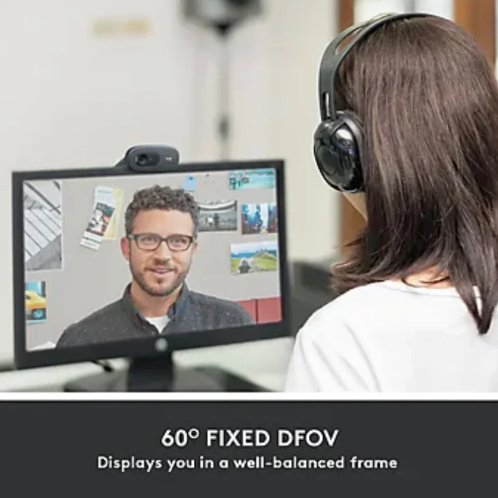 Logitech C505 HD Webcam with Long-Range Mic for Video Calls - Picture 2 of 4
